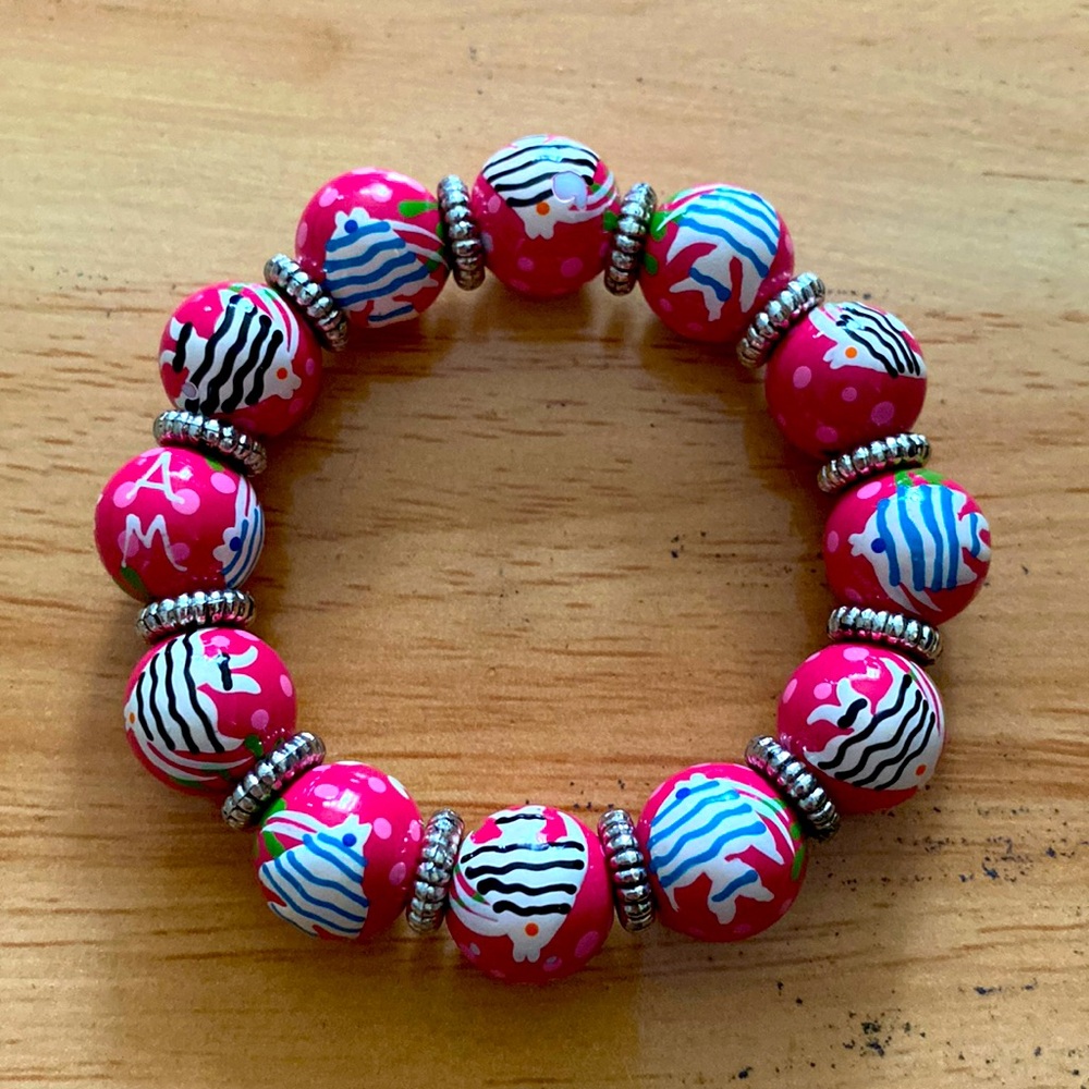 ANGELA MOORE FISH STRETCH CLASSIC BRACELET W/SILVER